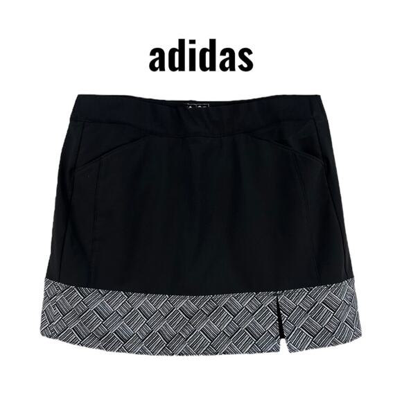 Adidas Skort Women's Size S Black White A-Line Mini Stretch Pockets Activewear - Picture 5 of 13